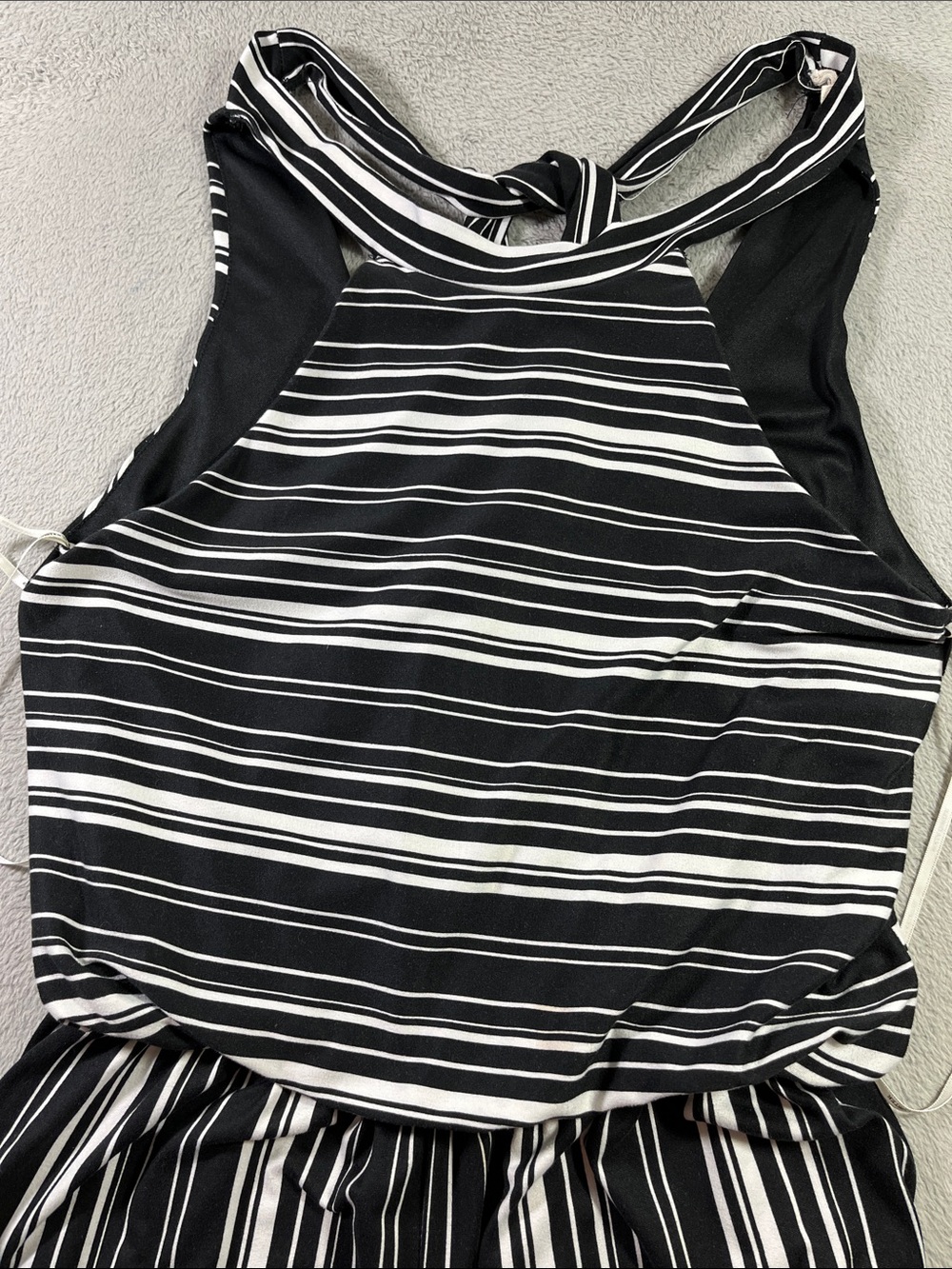 Rolla Coster Jump Suit Women Size L Black. & White Stripes